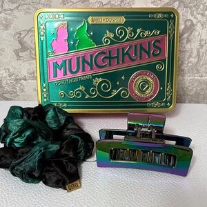 Ickd Dunkin' Iridescent Hair Clip and Scrunchie Set